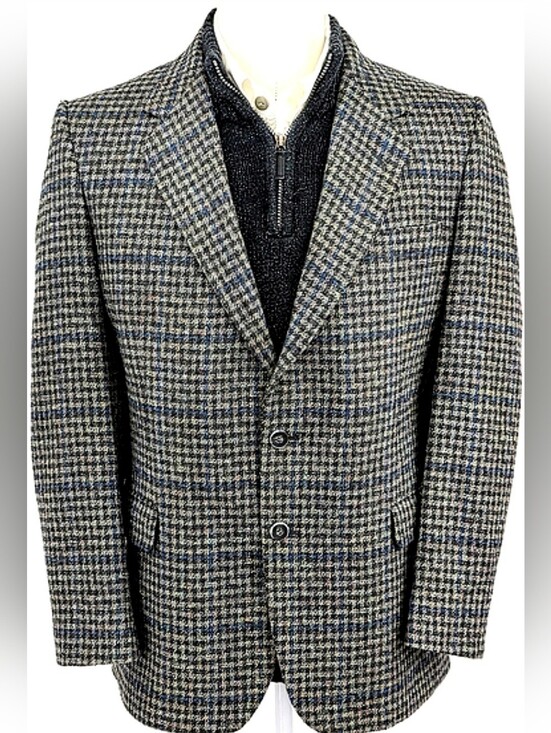 Grodins Other - Quiet Luxury Dominic d’bruzzi Grodins Tweed Blazer Men’s M Blue Check